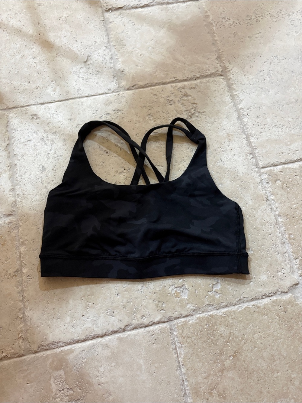 Lululemon Black Camo Sports Bra
